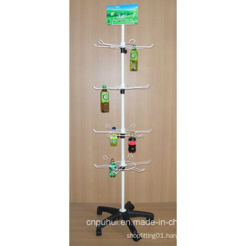 Metal Wire Floor Spinning Bottles Display (PHY1026F)